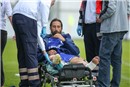 Marcello Fiorentini musste wegen einer Knöchelverletzung ins Krankenhaus gebracht werden.