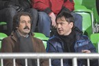 Die beiden Ex-Club-Profis Reinhard Brendel (links) und Thomas Ziemer ließen sich das Oberfrankengastspiel des Club nicht entgehen.