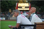 Münchens Trainer Erik ten Hag (rechts) und sein Co Rainer Ulrich, der 2004 mal Trainer beim FC 05 war