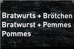 Zum Einstand noch mit leichten Schreibschwächen: Der neue Schweinfurter Caterer "Seven Days" aus Fulda bietet im Stadion eine "Bratwurts" an...