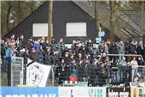Die mitgereisten Fans des FC Schweinfurt 05 feuerten zeitweise lautstark ihre Mannschaft an.
