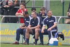Frohnlachs Chefcoach Stefan Braungardt machte sich während des Spiels immer wieder Notizen.