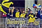 Genau 13 Fans des FC Amberg feierten ihr Team trotz der späten Niederlage.