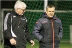 Das Trainerduo des FSV Stadeln. Bertram Ströbe und Cheftrainer Tadeus Brodatsch.