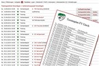 Termine: Spieler und Trainer finden hier alle Spiele einer Mannschaft in der Übersicht. Zudem können Trainer Trainingseinheiten und Vorbereitungsspiele hinzufügen, so dass über dieses Tool auch ein Vorbereitungsplan erstellt und ausgedruckt werden kann. Auch das Eintragen von Treffpunkten zu Spielen ist möglich. Zudem fließen Vereinsveranstaltungen in den Terminplan ein.