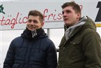 Die ehemaligen Rivalen um den Baiersdorfer Platz zwischen den Pfosten: Tino Stahl (li.) und Lukas Drummer. Ihrer Freundschaft tat das Sportliche keinen Abbruch. 