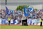 Die Gäste aus München füllten wie schon im Pokal zahlreich den Gästeblock und sorgten für eine großartige Stimmung.