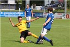 Der TSV Burgfarrnbach (in blau) setzte sich mit 1:0 gegen den TV Hilpoltstein durch und steigt in die Bezirksliga auf.