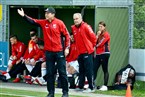 Trainer Josef Francic und der sportliche Leiter Günter Schirling, als sie noch nicht ahnten, dass der TSV Aubstadt in Bamberg Meister wird und aufsteigt.