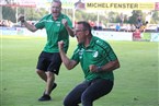 Grenzenloser Jubel bei SVF-Trainer Armin Eck nach dem Ausgleich.