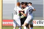 Umut Güler im Tor des ATSV war einer der Matchwinner, weil er unter anderem den Elfmeter des Baiersdorfer SV nach der Halbzeitpause hielt. 