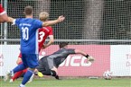 Da ist Florim Nreci im Kasten geschlagen. Der Ball kullert zum 1:0 über die Linie.