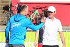 Hermann Martin (Trainer ASV Zirndorf) mit Hans Federhofer (Co-Trainer TSV Meckenhausen) ASV Zirndorf - TSV Meckenhausen (18.03.2023)