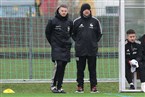 Skeptische Blicke beim FCC-Trainerduo Lars Müller (li.) und David Reich. Vollumfänglich zufrieden nach dem Spiel war Lars Müller nicht...