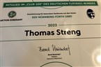 Thomas "Bulle" Streng ist nun offiziell im "Club 100" des DFB für besondere Verdienste im Ehrenamt.