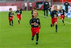 Der Nachwuchs des 1.FC Iphofen durfte mit den Spielern des unterfränkischen Regionalliga-Duells im Stadion einlaufen. 