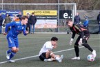 Mit vereinten Kräften retten Keeper Scholz und Coby Holler gegen den einschussbereiten Max Dorn (links).