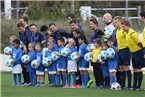 Mit Einlaufkids zelebrierte der FSV Erlangen-Bruck das Derby.