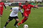 Sehr oft bekamen es in der ersten Halbzeit Miguel Gonzalez (re.) und Daniel Arapoglu (li.) miteinander zu tun.